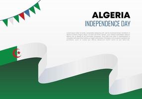 banner de plano de fundo do dia da independência da Argélia para celebração nacional vetor