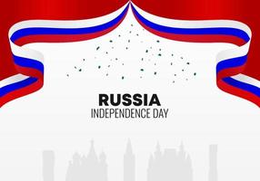 cartaz de banner de fundo do dia da independência da Rússia vetor