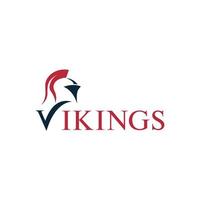 vetor de modelo de design de letras de logotipo de vikings