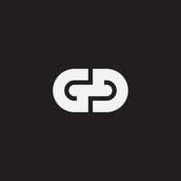 design do logotipo do monograma da letra gd inicial. vetor