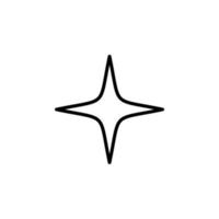 estrelas, ícone de linha noturna, vetorial, ilustração, modelo de logotipo. adequado para muitos propósitos. vetor