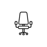cadeira, ícone de linha de assento, vetorial, ilustração, modelo de logotipo. adequado para muitos propósitos. vetor