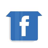 Facebook meta tecnologia de ícone de logotipo de mídia social, rede. fundo, ilustração vetorial, gosto, compartilhar vetor