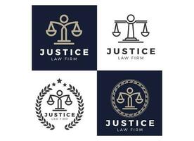 inspiração para o design do logotipo do escritório de advocacia. vetor