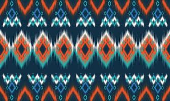 projeto tradicional padrão geométrico étnico oriental para plano de fundo, tapete, papel de parede, roupas, embrulho, batik, tecido, ilustração vetorial. Estilo bordado. vetor