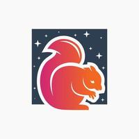 logotipo moderno animal squirrel jump vetor