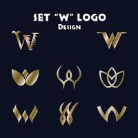 w design de logotipo vetor