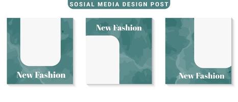 modelo de postagem de mídia social definido para promoção. ilustração vetorial vetor