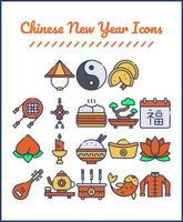 ícone do ano novo chinês vetor
