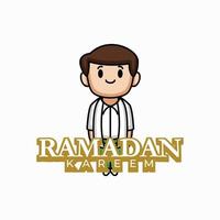desenho de mascote ramadan kareem vetor