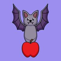 mascote de morcegos fofo vetor