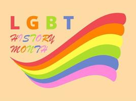 mês da história lgbt em outubro, semana, dia. lésbicas, bandeira bissexual vetor