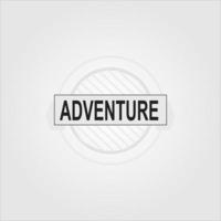 logotipo da aventura do vetor. experiência de sobreviver ao ar livre, nas montanhas e na selva vetor