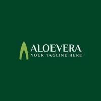 logotipo da aloe vera com as iniciais da letra a vetor