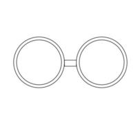 vetor de ícone de óculos de proteção. diagrama de óculos.