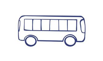 ilustração em vetor de um ônibus. conceito de arte de linha de transporte público.