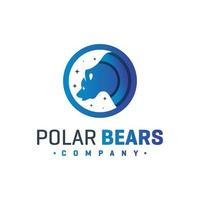 logotipo de vetor animal urso polar