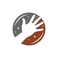 logotipo de mão humana moderna vetor
