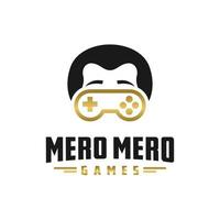 jogo geek de design de logotipo vetor