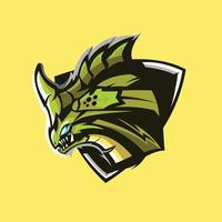 Jogo do logotipo do mascote do monstro do rinoceronte, ilustração do vetor do monstro