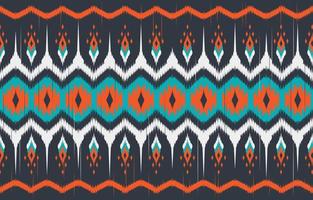 fundo abstrato étnico ikat. padrão sem emenda no estilo tribal, bordado popular e estilo mexicano. Impressão de ornamento de arte geométrica asteca. Projete para tapete, papel de parede, roupas, embrulho, tecido, capa. vetor