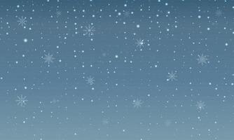 fundo de inverno com flocos de neve brilhantes e turva. fundo de Natal com neve caindo. ilustração vetorial vetor
