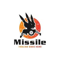 logotipo do míssil guiado do exército vetor