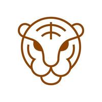 linha do tigre logotipo ícone símbolo vetor design gráfico