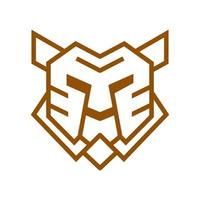 linha do tigre logotipo ícone símbolo vetor design gráfico