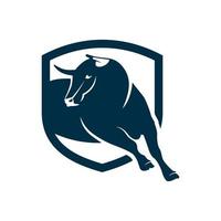 design do logotipo da cabeça de touro vetor