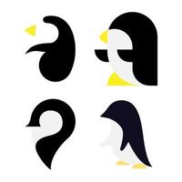 pinguim animal logotipo ícone símbolo vetor design gráfico definido