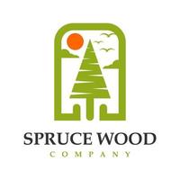 spruce logo crie sua empresa vetor