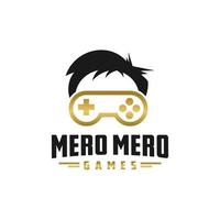 jogo geek de design de logotipo vetor