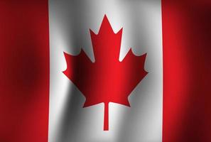 fundo da bandeira do Canadá acenando 3d. papel de parede de banner do dia da independência nacional vetor
