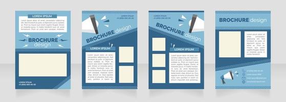 campanha de mídia social design de layout de brochura em branco azul vetor