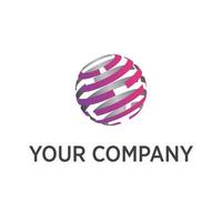 logotipo de vetor abstrato em forma de esfera. logotipo para negócios, tecnologia global.