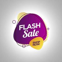 ilustração em vetor banner promoção venda flash