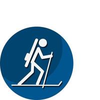 ícone do biatlo. um símbolo dedicado aos esportes e jogos. ilustrações vetoriais. vetor