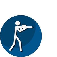 ícone de tiro esportivo. um símbolo dedicado aos esportes e jogos. ilustrações vetoriais. vetor