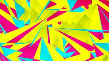 cartão abstrato com triângulos caóticos coloridos, polígonos. poster geométrico bagunçado triangular infinito. vetor