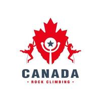 logotipo canadense de escalada em rocha vetor