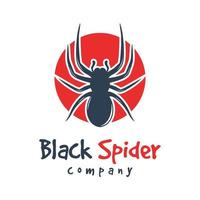 design de logotipo de animal de aranha e círculo vetor