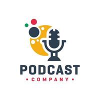 design de logotipo de vetor de podcast