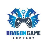 jogo de dragão online de design de logotipo vetor