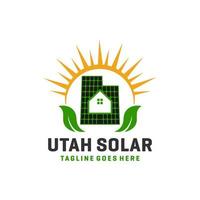 logotipo da rede de energia solar vetor