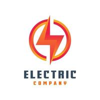 carta de design de logotipo da indústria elétrica o vetor