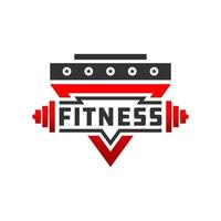 logotipo do esporte do distintivo de fitness vetor