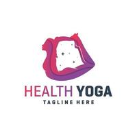 logotipo de treinamento de ioga esportiva vetor