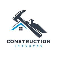 design de logotipo de construção de casas vetor
