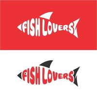 design de logotipo para amantes de peixe vetor